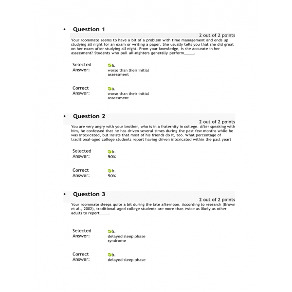 PSYC 2003 Week 1 Test Set 2 PSYC 2003 Week 1 Test Set 2