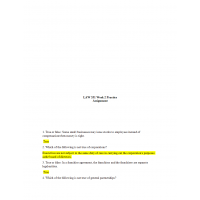 LAW 531 Week 2 Practice Assignment
