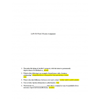 LAW 531 Week 3 Practice Assignment