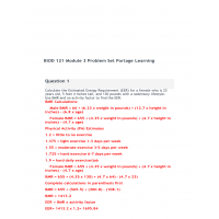 BIOD 121 Module 3 Problem Set Nutrition - Portage Learning