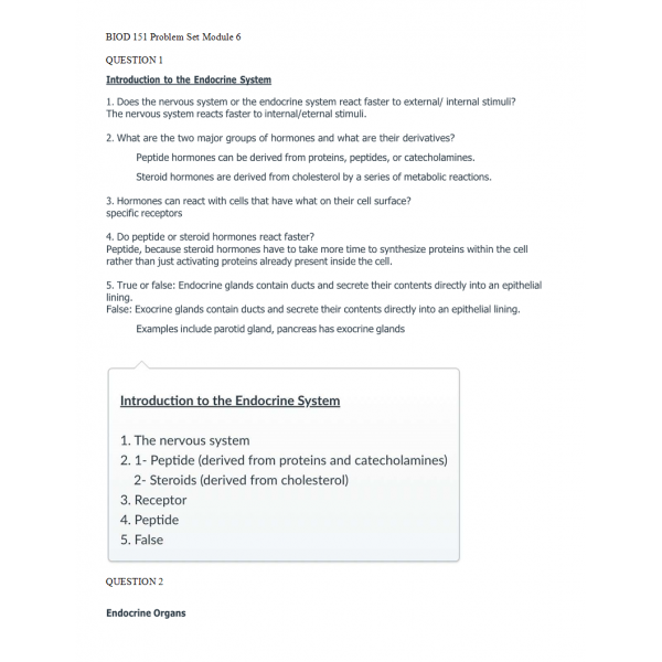 BIOD 151 Module 6 Problem Set