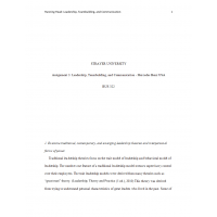 BUS 322 Week 8 Assignment 3, Leadership Team Building and Communication BUS 322 Week 8 Assignment 3, Leadership Team Building and Communication