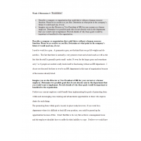 BUS310 Week 1 Discussion 2, Possibilities