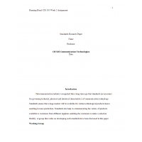 CIS 505 Week 2 Assignment 1, Standards Research Paper 2