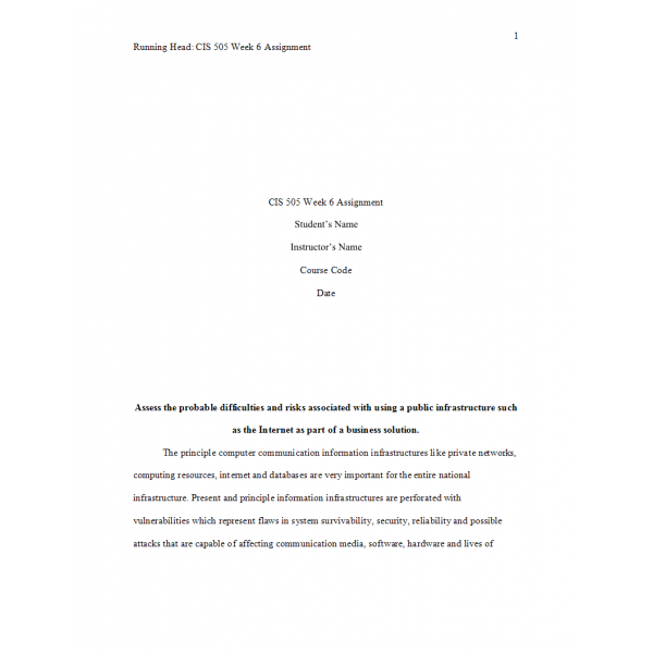 CIS 505 Week 6 Assignment Case Study 2, ING Life