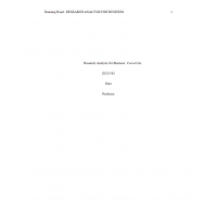 ECO 561 Week 3 Individual Assignment, Research Analysis for Business (Coca-cola) ECO 561 Week 3 Individual Assignment, Research Analysis for Business (Coca-cola)