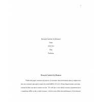 ECO 561 Week 3 Individual Assignment, Research Analysis for Business (Lowes) ECO 561 Week 3 Individual Assignment, Research Analysis for Business (Lowes)