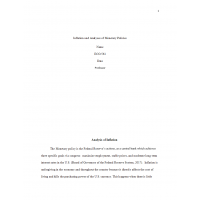 ECO 561 Week 4 Individual Assignment, Inflation and Analysis of Monetary Policies ECO 561 Week 4 Individual Assignment, Inflation and Analysis of Monetary Policies