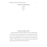 ECO 561 Week 5 Team Assignment, Comparative and Absolute Advantage ECO 561 Week 5 Team Assignment, Comparative and Absolute Advantage