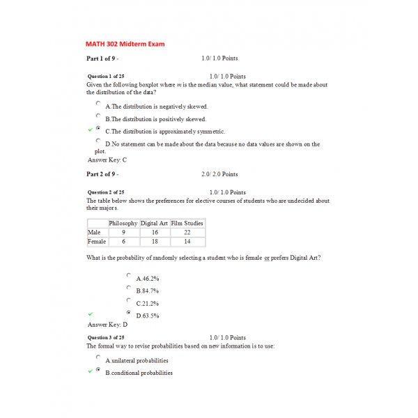 MATH 302 Midterm Exam 3 MATH 302 Midterm Exam 3