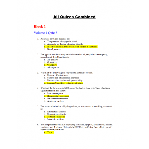 All Quizes Combined - PAR 100 San Diego Miramar College