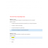NSG 6101 Week 3 Knowledge Check NSG 6101 Week 3 Knowledge Check