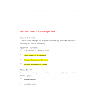 NSG 6101 Week 5 Knowledge Check NSG 6101 Week 5 Knowledge Check