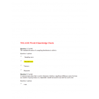NSG 6101 Week 8 Knowledge Check NSG 6101 Week 8 Knowledge Check