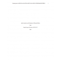 HLT 362V Article Anaylsis and Evaluation of Research Ethics HLT 362V Article Anaylsis and Evaluation of Research Ethics