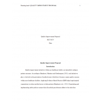 HLT 362V Topic 4 Assignment 3, Quality Improvement Proposal 2 HLT 362V Topic 4 Assignment 3, Quality Improvement Proposal 2