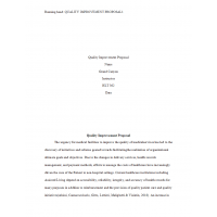 HLT 362V Topic 4 Assignment 4, Quality Improvement Proposal - Improving Medical Services HLT 362V Topic 4 Assignment 4, Quality Improvement Proposal - Improving Medical Services