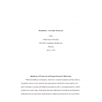 HCA 680 Benchmark Case Study, Teamwork