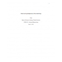 NURS 6521 Week 1 Assignment, Ethical and legal Implications of Prescribed Drugs NURS 6521 Week 1 Assignment, Ethical and legal Implications of Prescribed Drugs