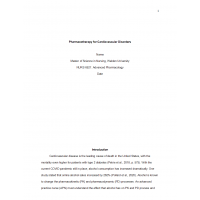 NURS 6521 Week 2 Assignment, Pharmacotherapy for Cardiovascular Disorders NURS 6521 Week 2 Assignment, Pharmacotherapy for Cardiovascular Disorders