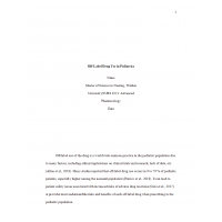 NURS 6521 Week 11 Assignment, Off-Label Drug Use in Pediatrics NURS 6521 Week 11 Assignment, Off-Label Drug Use in Pediatrics