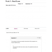 HCA 375 Week 5 Final Exam 1 HCA 375 Week 5 Final Exam 1