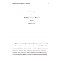 BUS 303 Week 4 Assignment, Performance Appraisal 4 BUS 303 Week 4 Assignment, Performance Appraisal 4