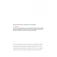 BUS 303 Week 4 Discussion 2, Training and Career Development BUS 303 Week 4 Discussion 2, Training and Career Development