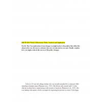 SOCW 6351 Week 11 Discussion 1, Policy Analysis and Application SOCW 6351 Week 11 Discussion 1, Policy Analysis and Application