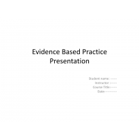 NUR 699 Week 7 Assignment 2, Evidence-Based Practice Presentation