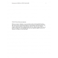 NUR 670 Week 4 Discussion, Authority NUR 670 Week 4 Discussion, Authority