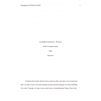 NUR 670 Week 10 Assignment, Leadership Journal - Provision NUR 670 Week 10 Assignment, Leadership Journal - Provision