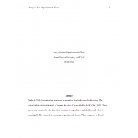 AMP 492 Topic 4 Assignment 1, Analysis of an Organizational Vision (Make-A-Wish) AMP 492 Topic 4 Assignment 1, Analysis of an Organizational Vision (Make-A-Wish)