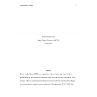 AMP 492 Topic 6 Assignment 2, Implementation Change (DMG) AMP 492 Topic 6 Assignment 2, Implementation Change (DMG)