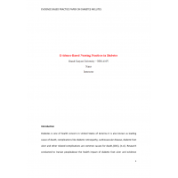 NRS 410V Week 5 Benchmark Assignment, Evidence-Based Practice Project; Diabetes 2 NRS 410V Week 5 Benchmark Assignment, Evidence-Based Practice Project; Diabetes 2