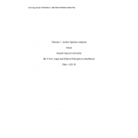HLT 520 Week 3 Assignment, Thomas v: 2018 HLT 520 Week 3 Assignment, Thomas v: 2018