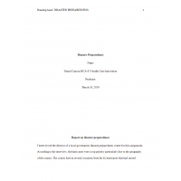 HCA 675 Week 7 Assignment, Disaster Preparedness HCA 675 Week 7 Assignment, Disaster Preparedness