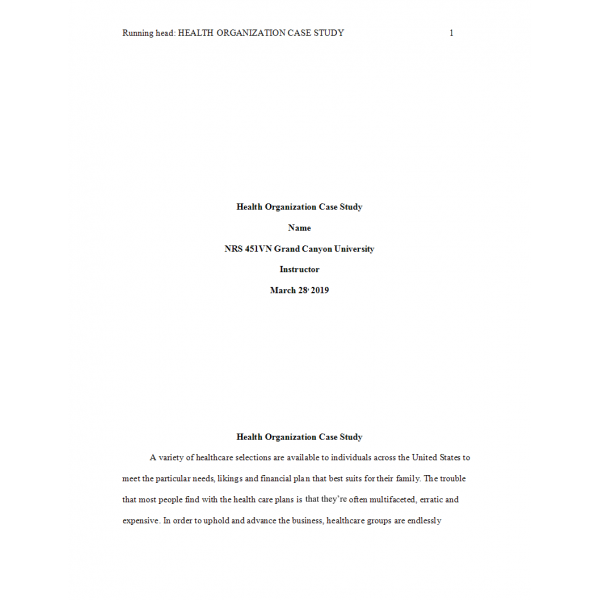 NRS 451VN Week 5 Assignment, Health Organization Case Study -United Healthcare NRS 451VN Week 5 Assignment, Health Organization Case Study -United Healthcare