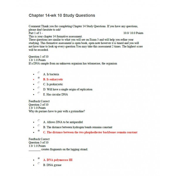 BIOL 133 Week 10 Chapter 14