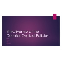ECO 561 Week 5 Individual Assignment, Effectiveness of the Counter Cyclical Policies